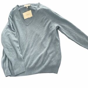 THE GREAT.   Soft Blue Cashmere top